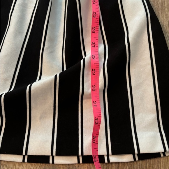 LOFT Striped Flare Black and White Dress 4P Petite Office Fit and Flare - Picture 11 of 15
